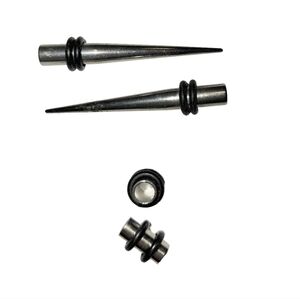 2G (6mm) Surgical Steel Ear Stretching Kit Tapers Plugs Gauges